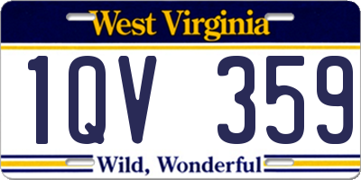 WV license plate 1QV359