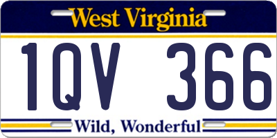 WV license plate 1QV366