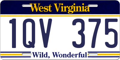 WV license plate 1QV375