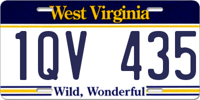 WV license plate 1QV435