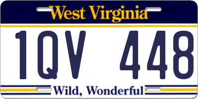 WV license plate 1QV448