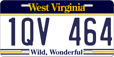 WV license plate 1QV464