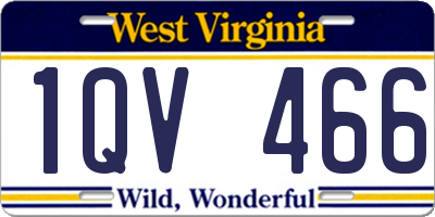 WV license plate 1QV466