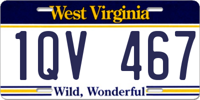 WV license plate 1QV467