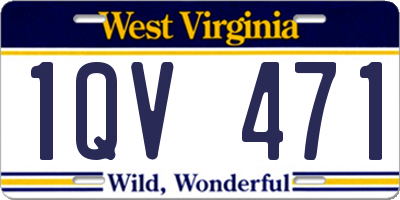 WV license plate 1QV471