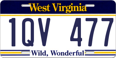 WV license plate 1QV477