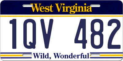WV license plate 1QV482