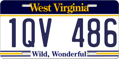 WV license plate 1QV486