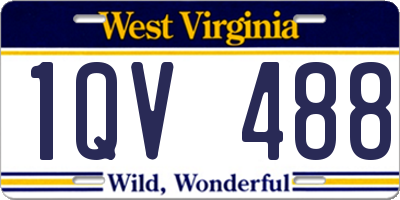 WV license plate 1QV488