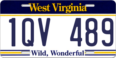 WV license plate 1QV489