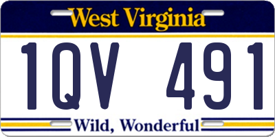WV license plate 1QV491