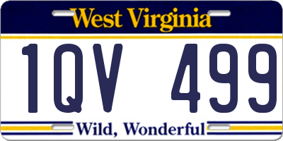 WV license plate 1QV499