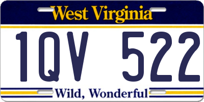 WV license plate 1QV522