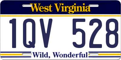 WV license plate 1QV528