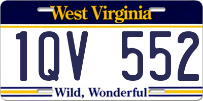 WV license plate 1QV552