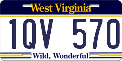 WV license plate 1QV570