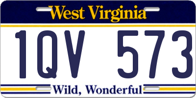 WV license plate 1QV573