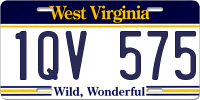 WV license plate 1QV575