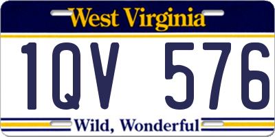 WV license plate 1QV576
