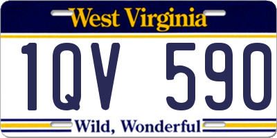 WV license plate 1QV590