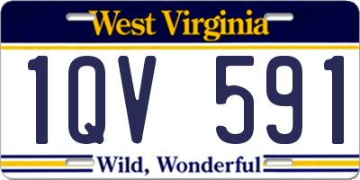 WV license plate 1QV591