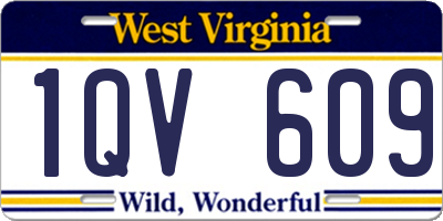 WV license plate 1QV609