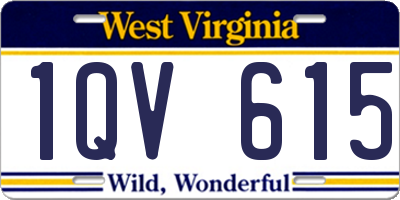 WV license plate 1QV615
