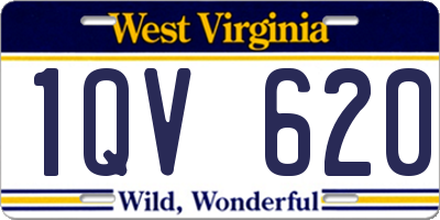 WV license plate 1QV620