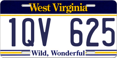 WV license plate 1QV625