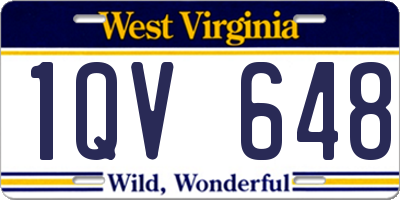 WV license plate 1QV648