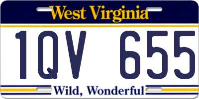 WV license plate 1QV655