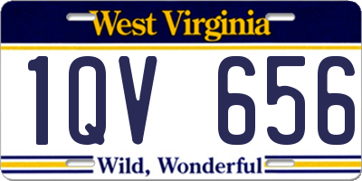 WV license plate 1QV656