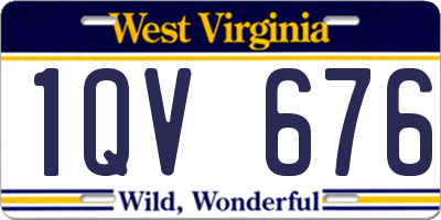WV license plate 1QV676