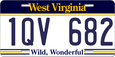 WV license plate 1QV682