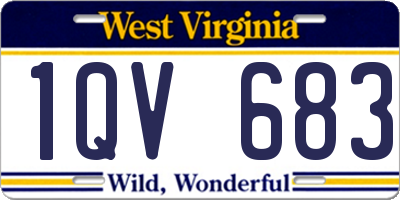 WV license plate 1QV683