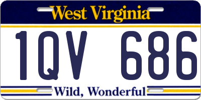 WV license plate 1QV686