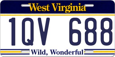 WV license plate 1QV688
