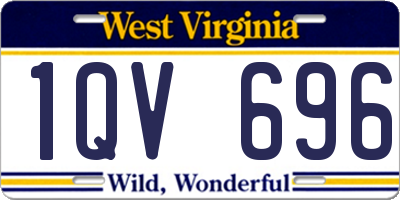 WV license plate 1QV696