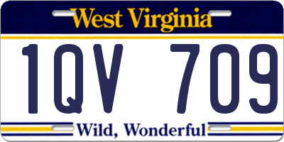 WV license plate 1QV709