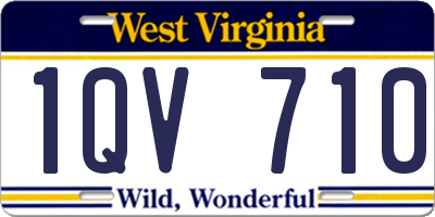 WV license plate 1QV710