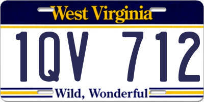 WV license plate 1QV712