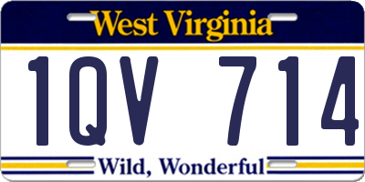 WV license plate 1QV714