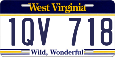 WV license plate 1QV718