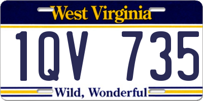 WV license plate 1QV735