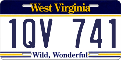 WV license plate 1QV741