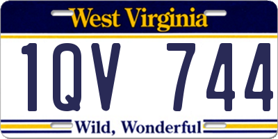 WV license plate 1QV744