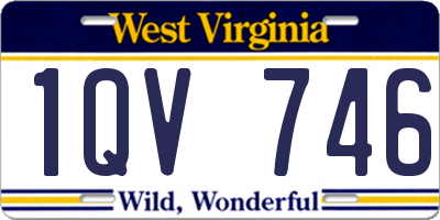 WV license plate 1QV746