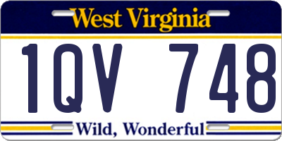 WV license plate 1QV748