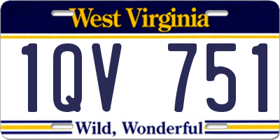 WV license plate 1QV751