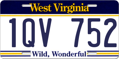 WV license plate 1QV752